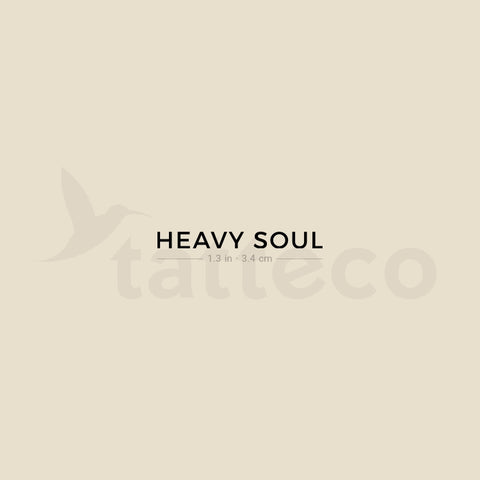 Uppercase HEAVY SOUL Temporary Tattoo - Set of 3