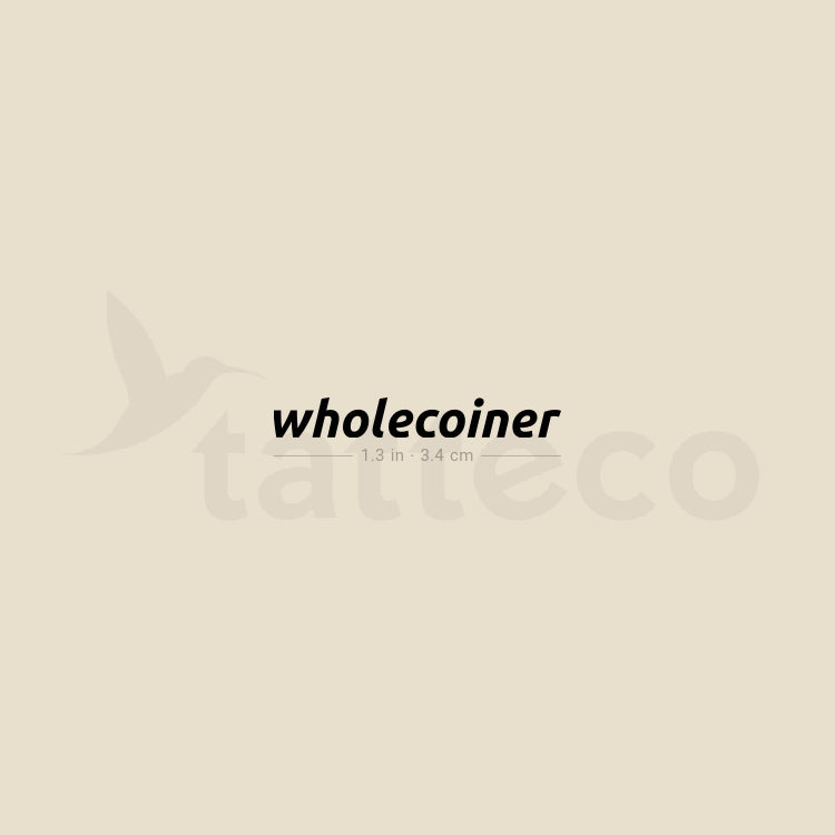 Wholecoiner Temporary Tattoo - Set of 3