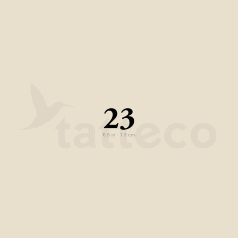 23 Temporary Tattoo - Set of 3