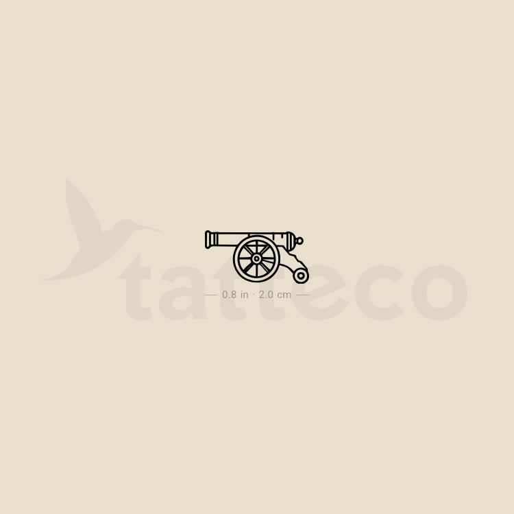 Cannon Temporary Tattoo - Set of 3
