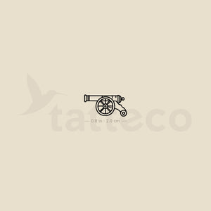Cannon Temporary Tattoo - Set of 3