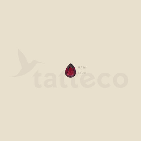 Ruby Temporary Tattoo - Set of 3