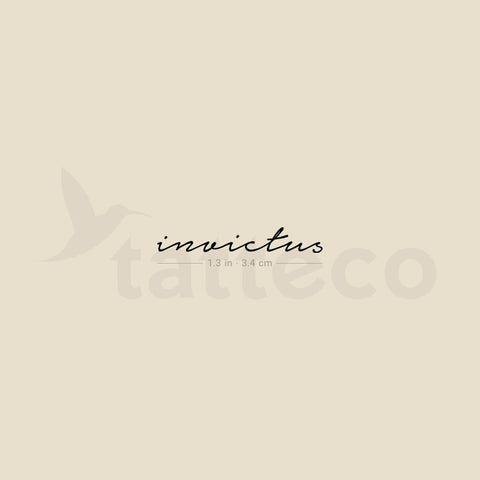 Invictus Temporary Tattoo - Set of 3