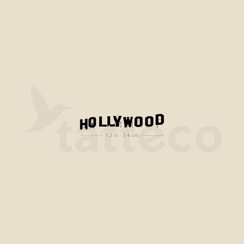 Hollywood Sign Temporary Tattoo - Set of 3