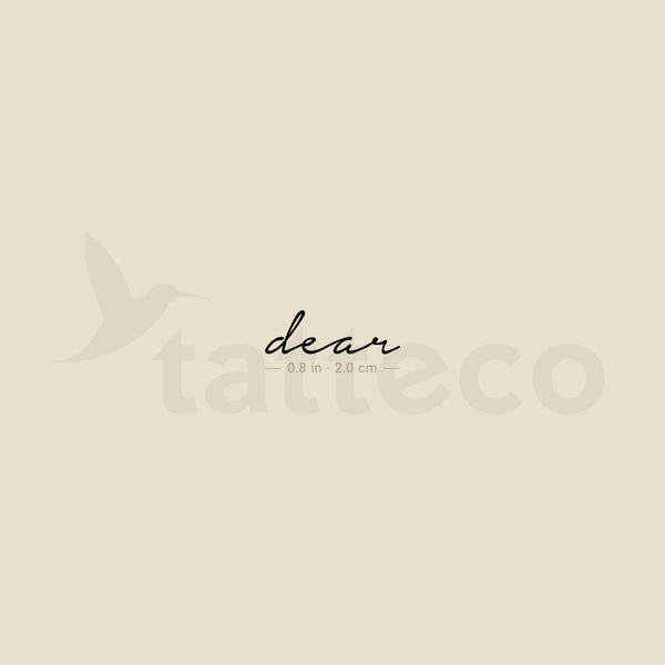 Dear Temporary Tattoo - Set of 3