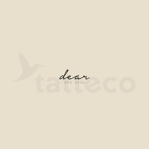 Dear Temporary Tattoo - Set of 3