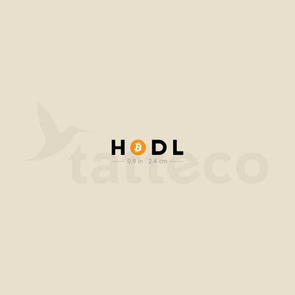 Bitcoin HODL Temporary Tattoo - Set of 3