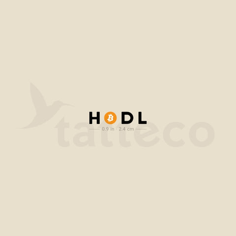 Bitcoin HODL Temporary Tattoo - Set of 3