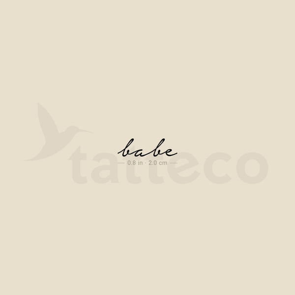 Babe Temporary Tattoo - Set of 3