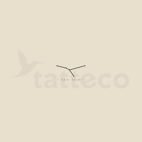 Tiny Cancer Constellation Temporary Tattoo - Set of 3