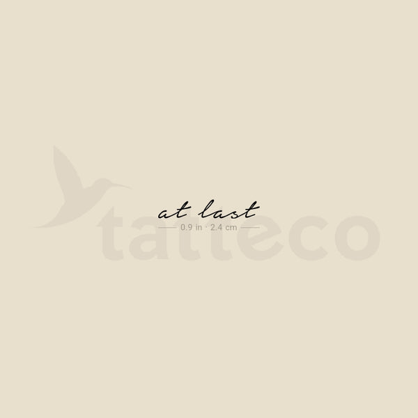 At Last Temporary Tattoo - Set of 3