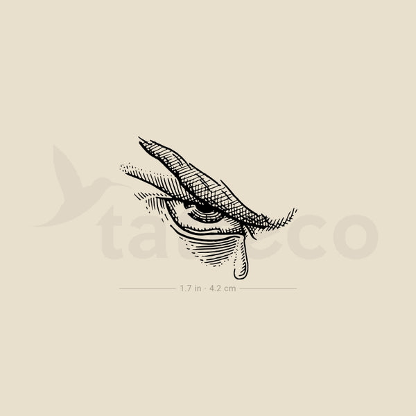 Fallen Angel Eye Temporary Tattoo - Set of 3