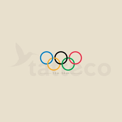 Olympic Rings Temporary Tattoo - Set of 3