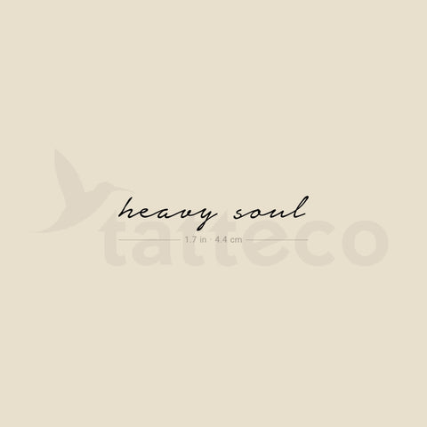 Heavy Soul Temporary Tattoo - Set of 3