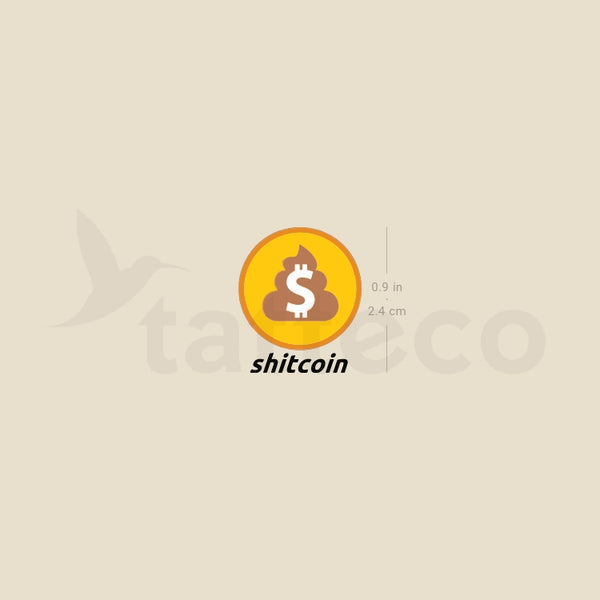 Shitcoin Temporary Tattoo - Set of 3