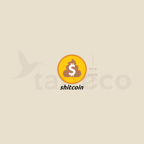 Shitcoin Temporary Tattoo - Set of 3