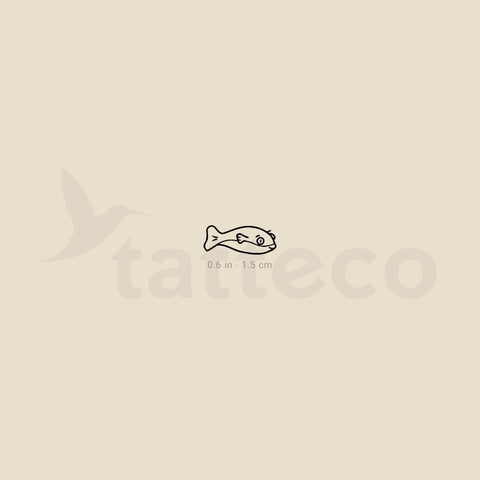 Pufferfish Temporary Tattoo - Set of 3