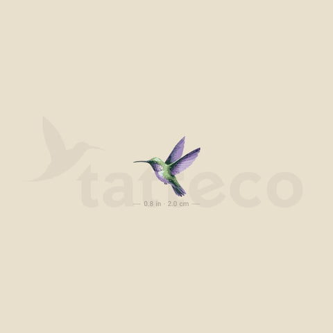 Watercolor Hummingbird Temporary Tattoo - Set of 3