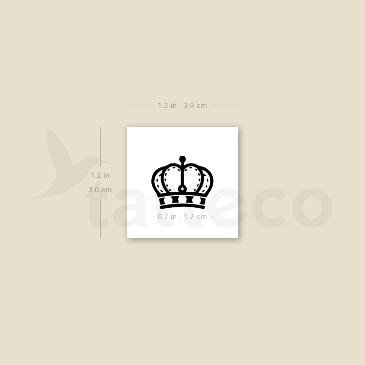 King & Queen Crown Temporary Tattoos