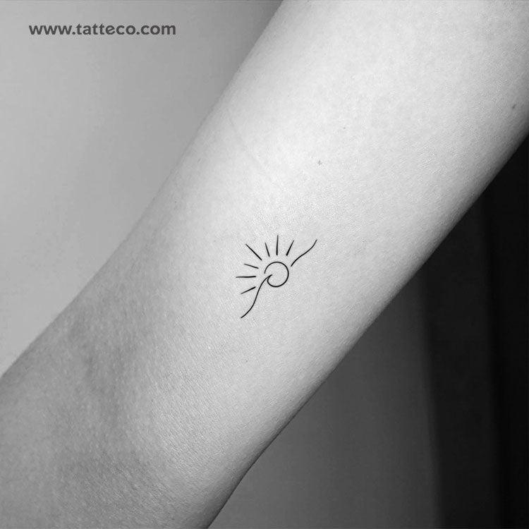 sunset tattoos black and white