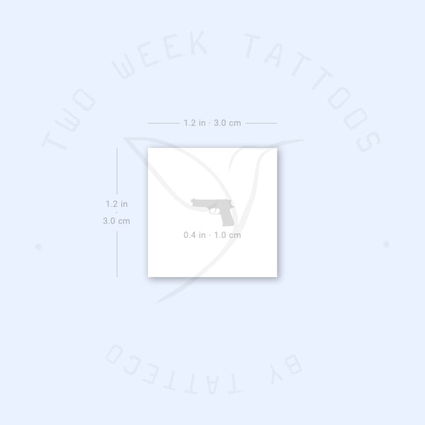 Tiny Gun Semi-Permanent Tattoo - Set of 2