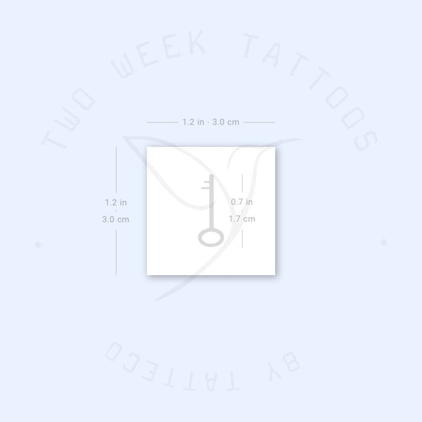 Minimalist Key Semi-Permanent Tattoo - Set of 2