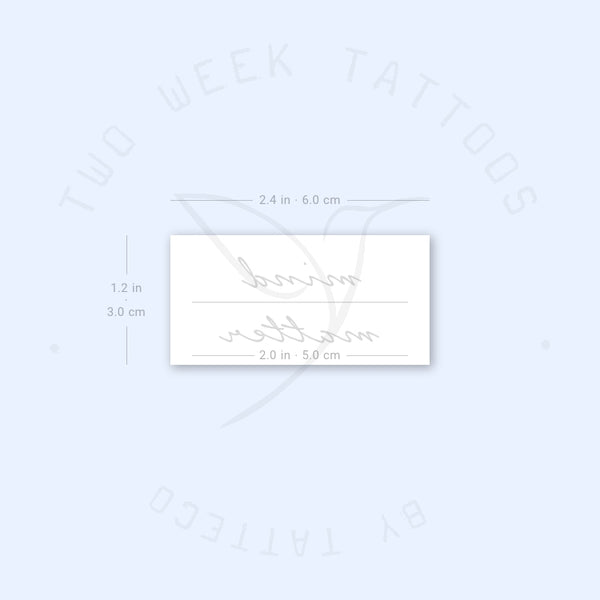 Mind Over Matter Semi-Permanent Tattoo - Set of 2