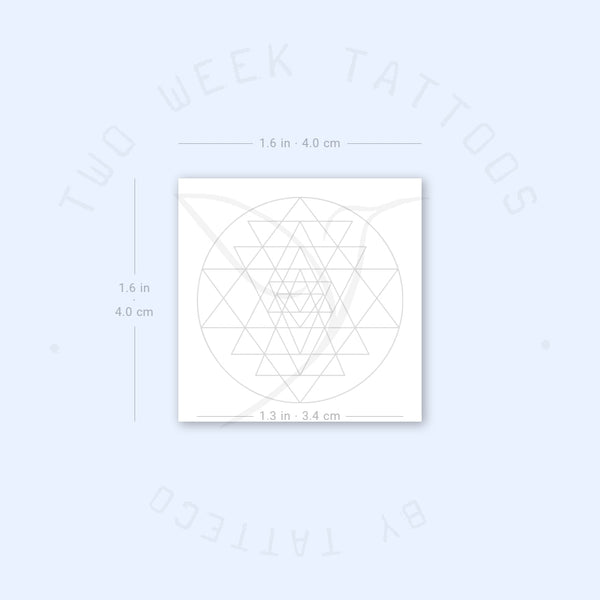 Sri Yantra Semi-Permanent Tattoo - Set of 2