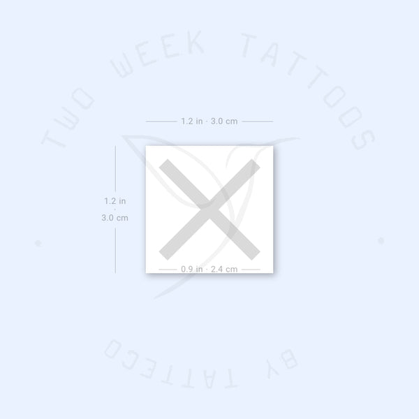 St Andrew's Cross Semi-Permanent Tattoo - Set of 2