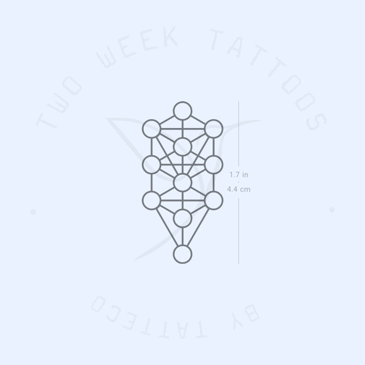 Kabbalah Tree Of Life Semi-Permanent Tattoo - Set of 2