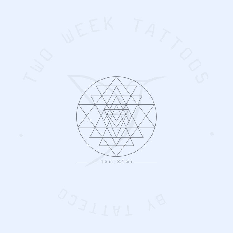 Sri Yantra Semi-Permanent Tattoo - Set of 2