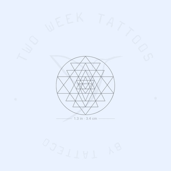 Sri Yantra Semi-Permanent Tattoo - Set of 2