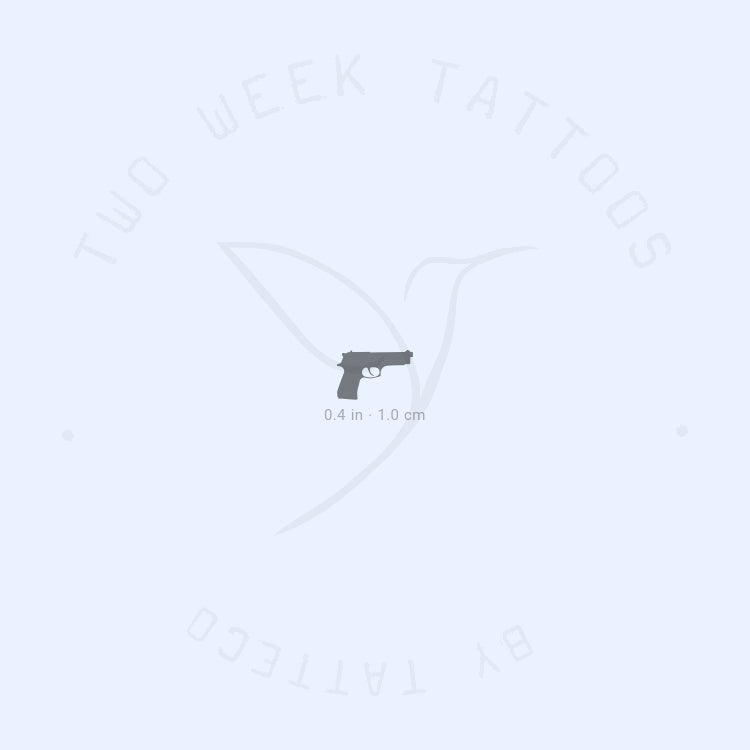 Tiny Gun Semi-Permanent Tattoo - Set of 2