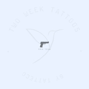 Tiny Gun Semi-Permanent Tattoo - Set of 2