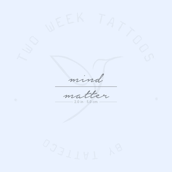 Mind Over Matter Semi-Permanent Tattoo - Set of 2