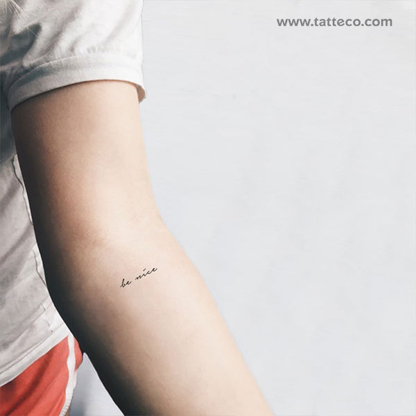 Be Nice Temporary Tattoo - Set of 3 – Tatteco