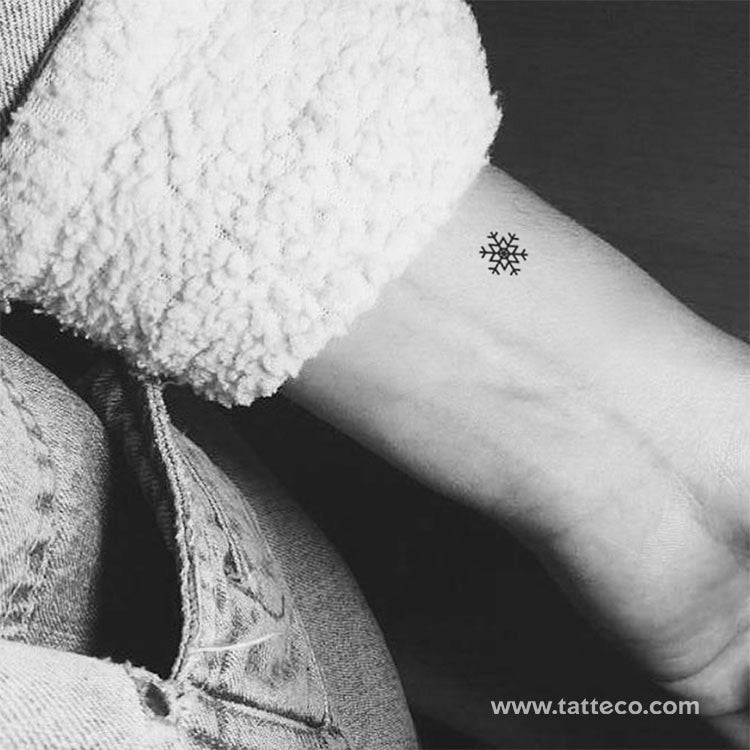 Snowflake temporary tattoo
