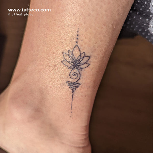 Unalome Lotus Semi-Permanent Tattoo - Set of 2 – Tatteco