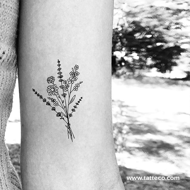 Flower Temporary Tattoos